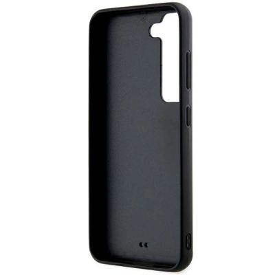 7. Karl Lagerfeld 3D Rubber Glitter Logo Hülle für Samsung Galaxy S23+ – Schwarz