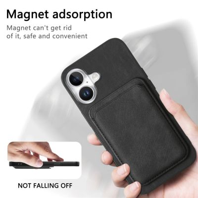 10. iPhone 17 Hülle aus Kunstleder mit abnehmbarem, MagSafe-kompatiblem Kartenhalter – Schwarz