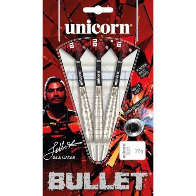 4. Darts mit Stahlspitze Unicorn Bullet Edelstahl - Jelle Klaasen 20g:27530|22g:27531|24g:27532