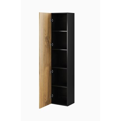 3. VIGO Vitrine „180“ 180/40/30 Schwarz/Wotan Eiche