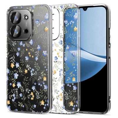 Tech-Protect FlexAir-Hülle für Xiaomi Redmi 15C 173 mm / Poco 85C 173 mm – Gänseblümchen mit Blättern