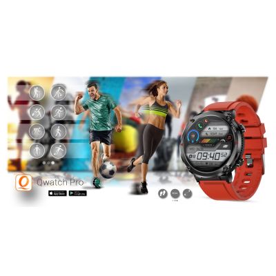 16. Gravity GT21-6 Smartwatch + rotes Silikonarmband