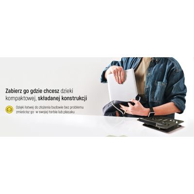 21. Wozinsky WRS-CPY84SB 360-Grad-Laptop- und Tablet-Ständer aus Aluminium + kostenloser Smartphone-Ständer – Schwarz
