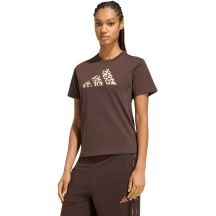 adidas Damen-T-Shirt mit Tiermotiv, Braun KT2676