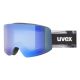 Uvex Skibrille provoqe FM für den Wintersport, Schwarz, Herren, Blau, sphärische Scheibe