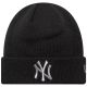 New Era Metallic Beanie New York Yankees Mütze 60691271 Schwarz One Size