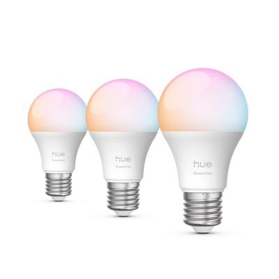 Philips Hue White and Color Ambiance Essential A60 – Intelligente Glühbirne E27 – 806 lm – 8 W – 3 Stück