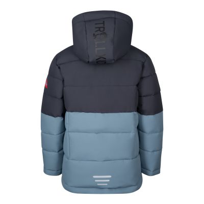 2. Trollkids Kids Gryllefjord Kinderwinterjacke mit Kapuze, gefüttert, wasserdicht, blau (365-620)