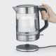 3. Severin Wasserkocher aus Glas und Stahl, 1,7 l, verdecktes Heizelement, Strix-Steuerung, Kabeleinführung, Wasserstandsanzeige, 2200 W, WK3420