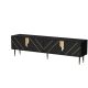 4D MOUNTAIN TV-Schrank 204x40x55 schwarz + gold