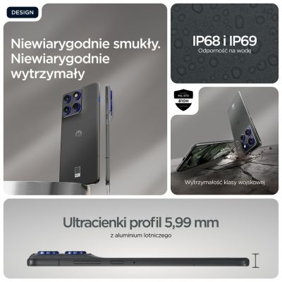 13. Motorola edge 70, 17 cm (6,7 Zoll), Dual-SIM, Android 16.0, 5G, USB Typ-C, 12 GB RAM, 512 GB interner Speicher, 4800 mAh Akku, Grau