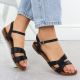 5. Schwarze Damensandalen S.Barski KV51-022