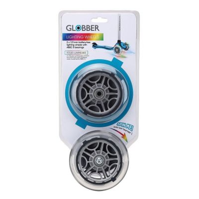 5. Vorderräder für GLOBBER Roller 526-009 121mm 2Stk LED