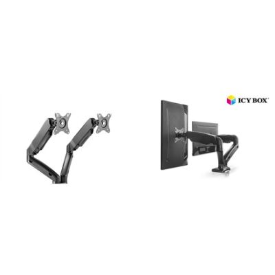 11. ICY BOX IB-MS304-T 68,6 cm (27") Schreibtisch Schwarz