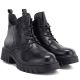 4. Schwarze Damen-Ankle-Boots aus Leder mit Plateausohle, Modell M.Daszyński SFY2502-11ac
