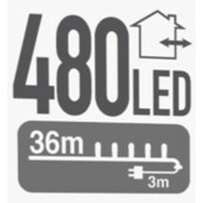 10. Weihnachtsbaumbeleuchtung, 480 LEDs, Zeitschaltuhr, mehrfarbige Lichterkette