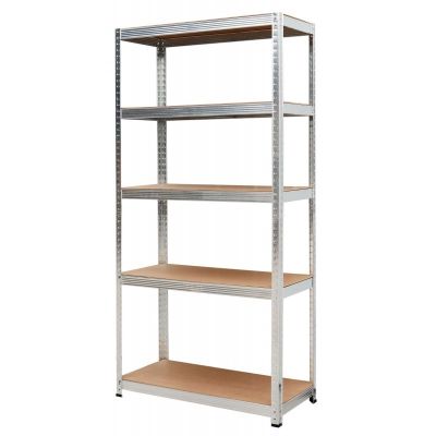 AW-Regal mit 5 Böden, 180 x 90 x 40 mm, Tragkraft 250 kg, 5,0 mm Presspassung, schnelle Montage