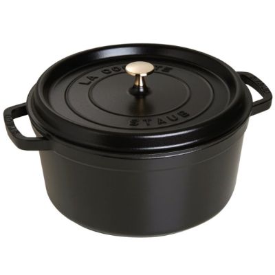 Gusseiserner Topf, rund, hoch, STAUB 40502-285-0 - schwarz, 4,8 l