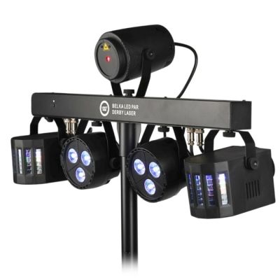 13. LIGHT4ME LED-PAR-DERBY-LASERSCHEIN MIT MEHREREN EFFIZIENTEN