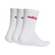 2. adidas Linear Crew gepolsterte Socken, 3 Paar, weiß, KD1716