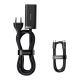 8. Baseus GaN3 Pro schnelles universelles GaN-Ladegerät 2 x USB Typ C / 2x USB 100W PD3.0, QC4.0+, AFC schwarz (CCGP000101)