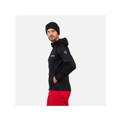 4. ROSSIGNOL BLACKSIDE MIX FZH FLEECE Herren-Sweatshirt schwarz