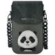 2. Nimmy Big Eyed Pet 2.0 Panda 3-in-1 Handytasche + Geldbörse + Tracker-Hülle - Schwarz