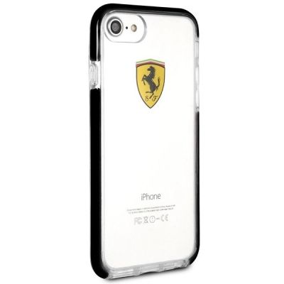 5. Ferrari Hardcase FEGLHCP7BK iPhone 7/8 SE 2020 / SE 2022 Stoßfest transparent schwarz