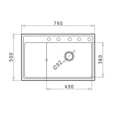 4. Set – PYRAMIS CAMEA Spüle (79x50) 1B 1D R + IDEA Black Edition Armatur – 070168502BE – Volcano