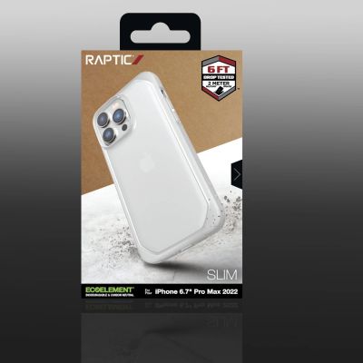 5. Raptic X-Doria Slim Case iPhone 14 Pro Max Rückseite transparent