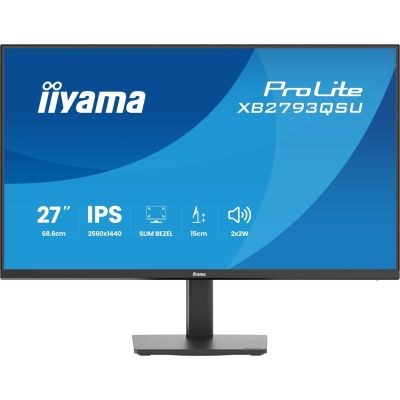 3. iiyama ProLite XB2793QSU-B1 Computermonitor 68,6 cm (27") 2560 x 1440 px Quad HD LED Schwarz
