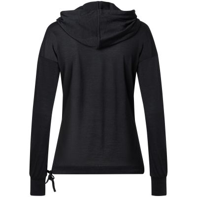 4. Damen-Longsleeve SUPER.NATURAL W FUNNEL HOODIE, schwarz