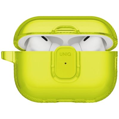 3. Uniq Glase Pro Schutzhülle für AirPods Pro 3 mit Schloss – Transparent Gelb
