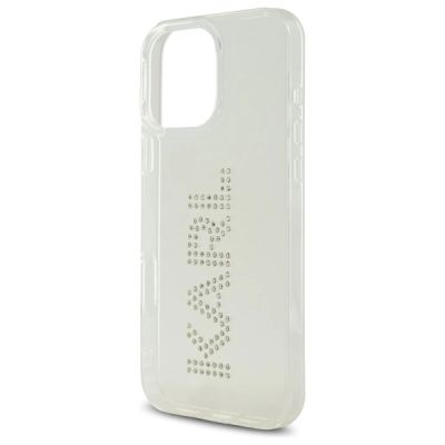 6. Karl Lagerfeld KLHCP16XHKLSTDCT iPhone 16 Pro Max 6,9" transparentes Hardcase IML Rhinestones Logo