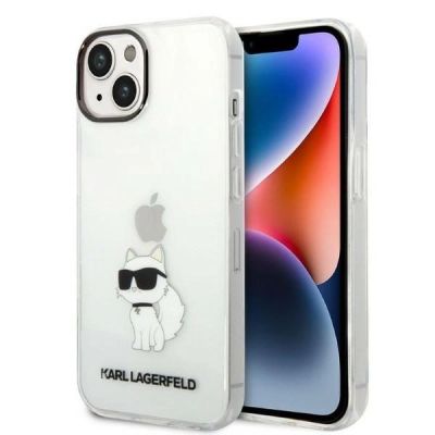 Karl Lagerfeld Ikonik Choupette Hülle für iPhone 14 Plus – transparent