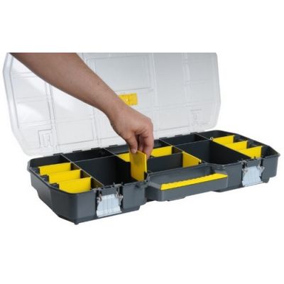 6. Stanley 1-97-514 Werkzeugkasten, Schwarz, Transparent