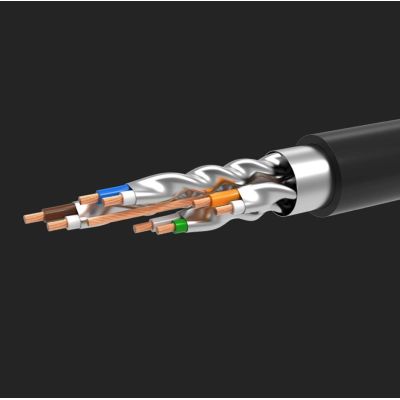 10. Ugreen Cable Ethernet-Patchkabel RJ45 Cat 7 STP LAN 10 Gbit/s 2 m schwarz (11269)