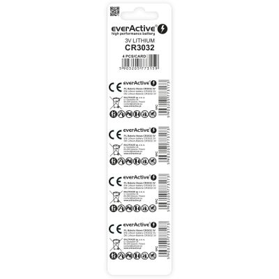 EVERACTIVE Lithium-Batterie CR3032 Blisterverpackung 4 Stück CR30324BL