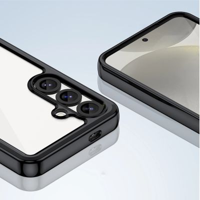 6. Outer Space Hülle für Samsung Galaxy S25 Edge Cover mit flexiblem Rahmen - Schwarz