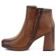 3. Damen-Ankle-Boots mit Blockabsatz und Plateau, gefüttert, braun, M.Daszyński AF125B-1