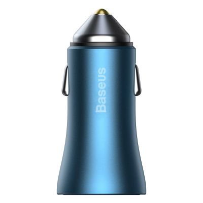 7. Baseus Golden Contactor Pro Quick Charger Auto Ladegerät USB Typ C / USB 40 W Power Delivery 3.0 Quick Charge 4+ SCP FCP AFC + USB Typ C - Lightning Kabel blau (TZCCJD-03)