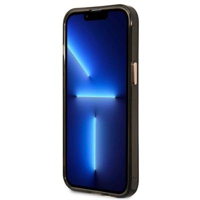 5. Guess Gold Outline Translucent MagSafe Hülle für iPhone 13 Pro / iPhone 13 – Schwarz