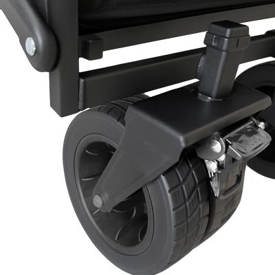 20. Wozinsky WZP-100 Strand-, Touristen-, Gartenwagen, langlebig, breite Räder, mit Sicherheitsnetz bis 100 kg - schwarz