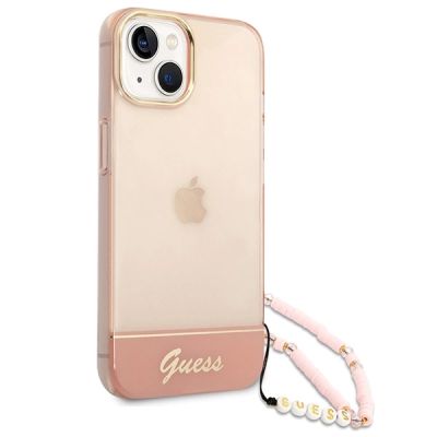 3. Guess GUHCP14MHGCOHP iPhone 14 Plus 6,7" różowy/pink hardcase Translucent Pearl Strap
