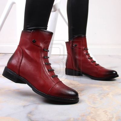 9. Jezzi W JEZ52G rote isolierte Stiefeletten mit Verzierungen