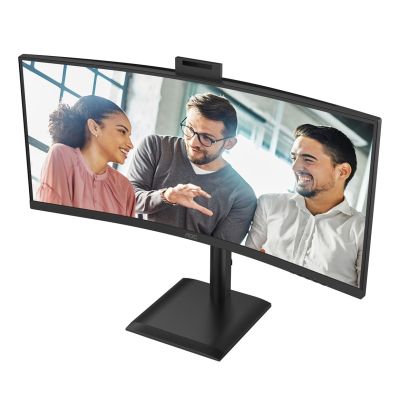 34. AOC Monitor 86,3 cm (34") CU34E4CW 21:09 2xHDMI+DP+USB-C+Webcam Curv.