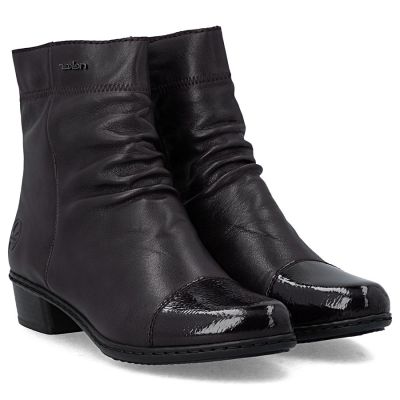 4. Damen-Ankle-Boots aus Leder mit Absatz, braun, gefüttert, Rieker Y0773-25