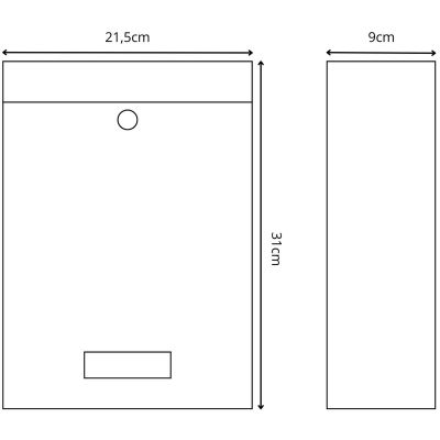 15. Briefkasten 21,5 x 9 x 31 cm 1067537 SASKA GARDEN