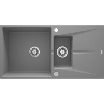 Granitspüle mit 1,5 Becken und Abtropffläche