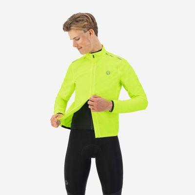 3. Rogelli DISTANCE fluoreszierende Regenjacke 3XL